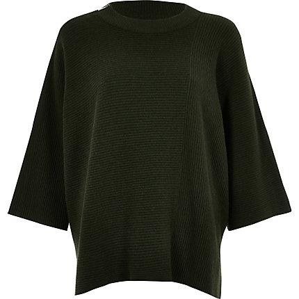 River Island Womens Plus Knitted Rib T-shirt