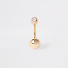River Island Womens Gold Plated Belly Bar