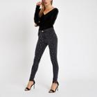 River Island Womens Velvet V Neck Fitted Bodysuit