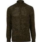 River Island Mensnavy Only & Sons Twist Knit Roll Neck Sweater