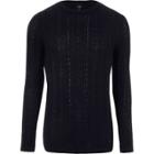 River Island Mens Cable Knit Long Sleeve Jumper