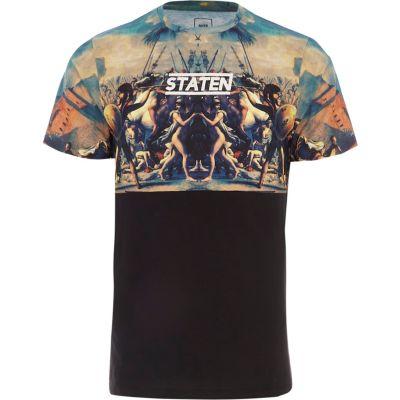 River Island Mens Renaissance Print Muscle Fit T-shirt