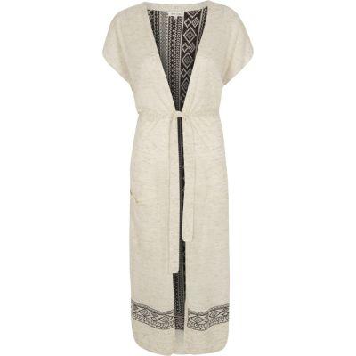 River Island Womens Print Longline Cardigan