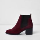 River Island Womens Block Heel Ankle Chelsea Boots