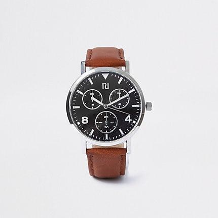 River Island Mens Strap Black Face Smart Watch