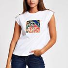 River Island Womens White L'amour Scarf Box T-shirt