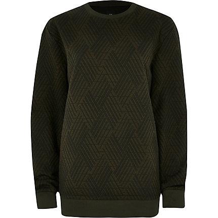 River Island Mens Textured Jersey Sweatshirt