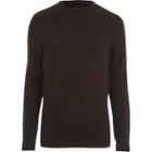 River Island Mens Textured Knit Slim Fit Sweater