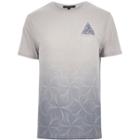 River Island Mensblue Faded Triangle Print T-shirt