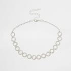 River Island Womens Silver Rhinestone Encrusted Circle Chain Choker
