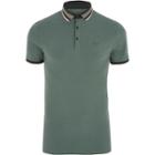 River Island Mens Muscle Fit Tipped Polo Shirt
