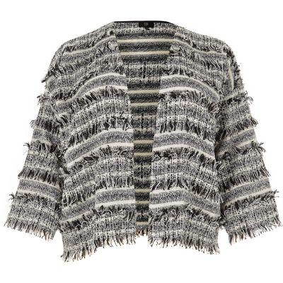 River Island Womens Plus Boucle Knit Jacket