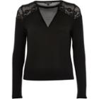 River Island Womens Lace Mesh Panel Top