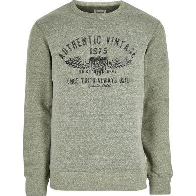 River Island Mensgreen Jack & Jones Vintage Soft Sweatshirt