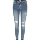 River Island Womens Wash Ripped Amelie Super Skinny Jeans