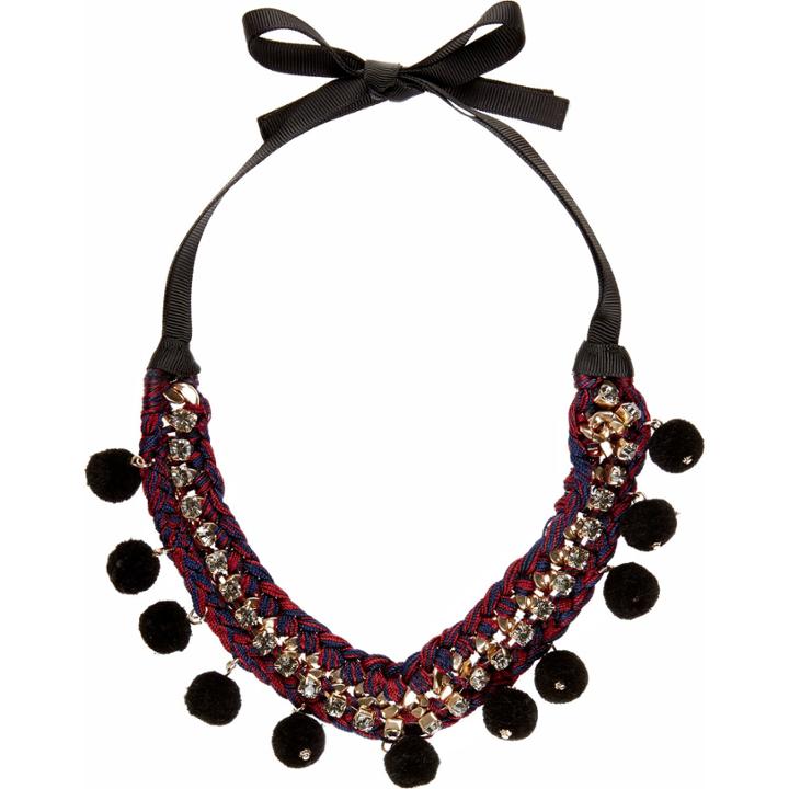 River Island Womens Pom Pom Embellished Necklace