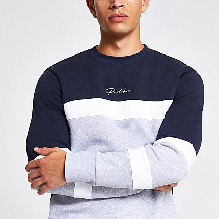 River Island Mens Prolific Block Slim Fit Sweatshirt