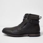 River Island Mens Buckle Lace Up Boots