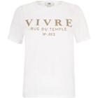 River Island Womens Petite White 'vivre' Glitter T-shirt