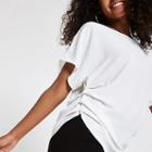 River Island Womens White Ruched Side Bar Back Top