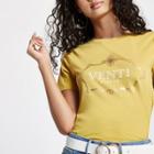 River Island Womens 'venti Italia' Print Fitted T-shirt
