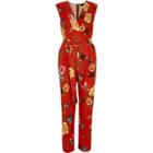 River Island Womens Floral Print Sleeveless Tailored Jumpsuit