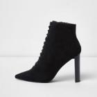 River Island Womens Pointed Lace Up Boots