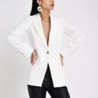 River Island Womens White Single Breasted Blazer
