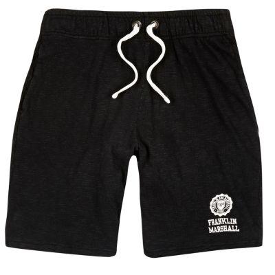 River Island Mensblack Franklin & Marshall Print Jersey Shorts