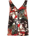 River Island Womens Floral Print Split Back Tank