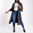 River Island Womens Plus Stripe Print Duster Jacket