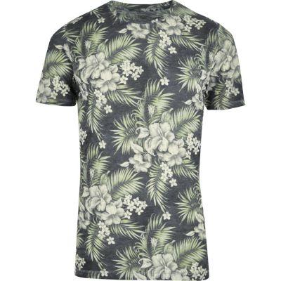 River Island Mens Jack & Jones Vintage Tropical T-shirt