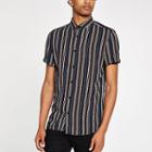 River Island Mens Stripe And Aztec Print Shirt