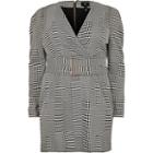 River Island Womens Plus Check Belted Mini Dress