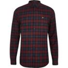 River Island Mens Check Embroidered Long Sleeve Shirt