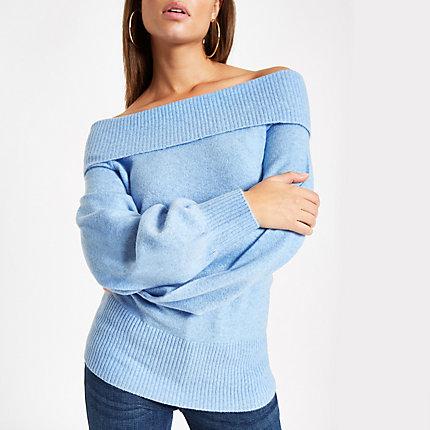 River Island Womens Bardot Knitted Sweater