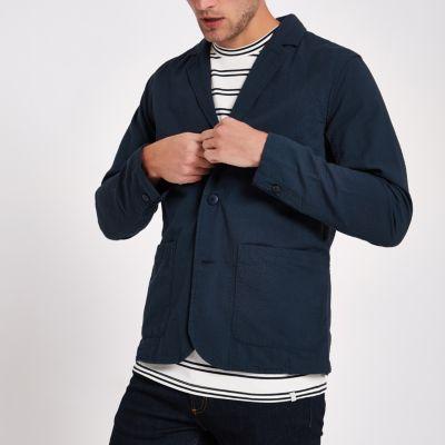 River Island Mens Minimum Textured Blazer