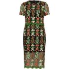 River Island Womens Double Layer Embroidered Mesh Dress