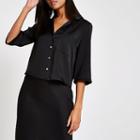 River Island Womens Button Crop Shirt