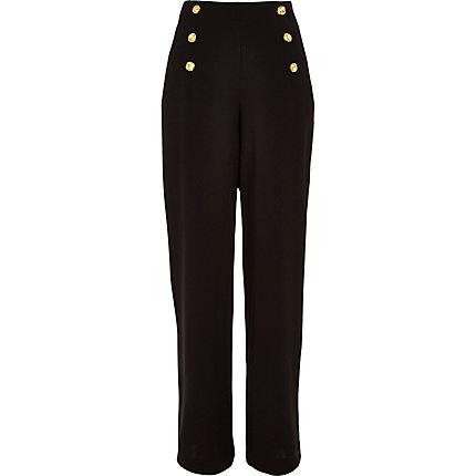 River Island Womens Petite Wide Leg High Waisted Trousers