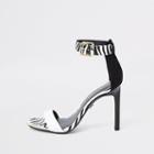 River Island Womens Barely There Monochrome Sandals