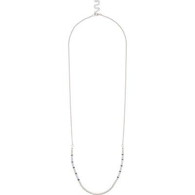 River Island Mens Silver Tone Cotton Wrap Necklace