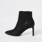 River Island Womens Pointed Slim Square Heel Boots