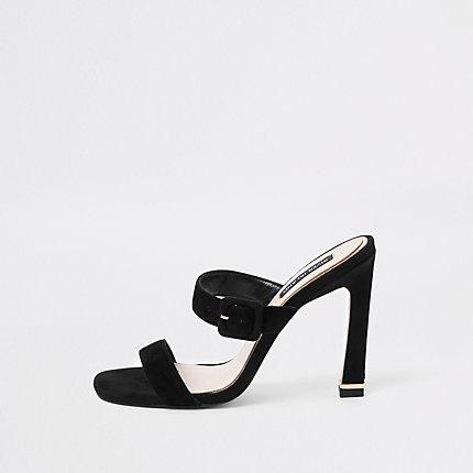 River Island Womens Suede Double Strap Mules