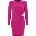 River Island Womens Pearl Brooch Wrap Bodycon Dress