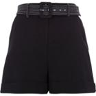 River Island Womens Contrast Stitch Belted Shorts