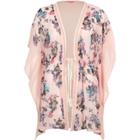 River Island Womens Floral Print Scallop Trim Kaftan