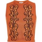 River Island Womens Knitted Embroidered Sleeveless Top