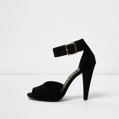 River Island Womens Buckle Cone Heel Sandals