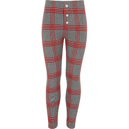 River Island Girls Check Leggings